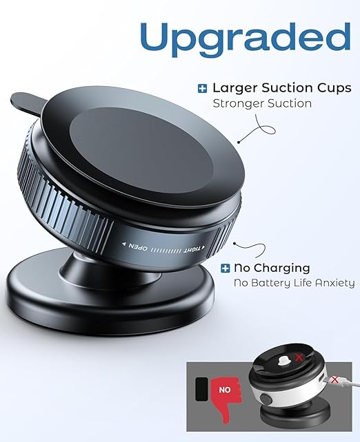 Car Dashboard Phone Holder 360° Vacuum Magnetic Phone Stand