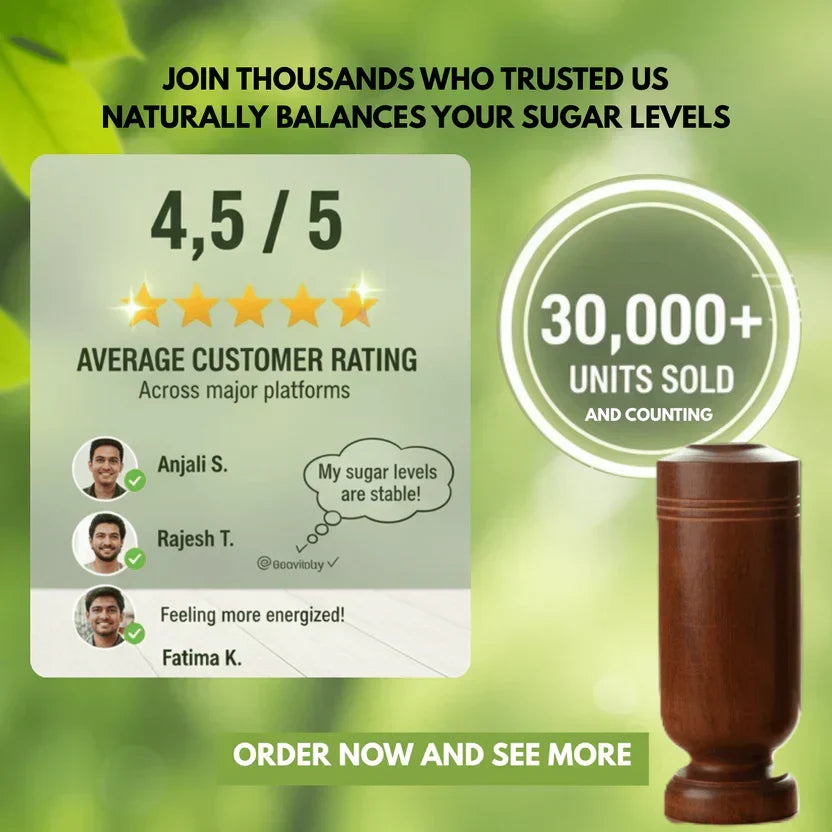 Sugar Balance Wooden Water Glass | Natural Wooden Tumbler | Eco-Friendly Drinkware | Buy 1 Get 1 Free
